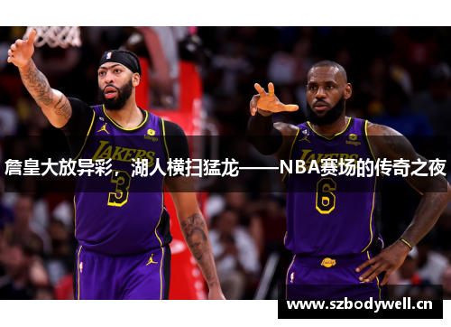 詹皇大放异彩，湖人横扫猛龙——NBA赛场的传奇之夜